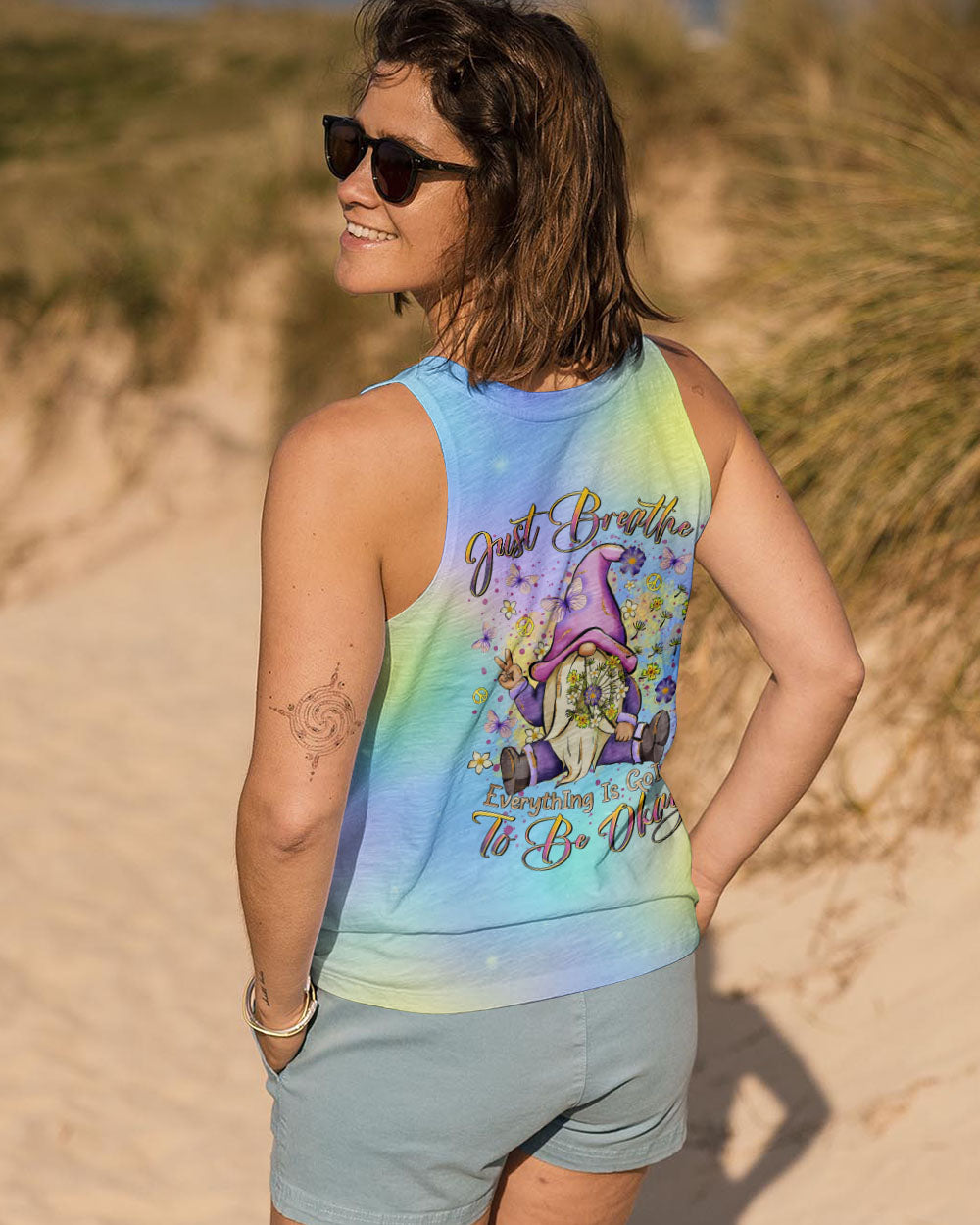 JUST BREATHE GNOME ALL OVER PRINT  - TLTR0510244