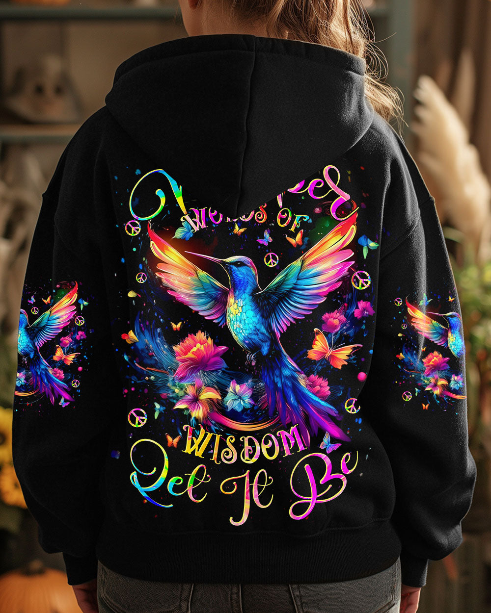 WHISPER WORDS OF WISDOM LET IT BE HUMMINGBIRD ALL OVER PRINT  - TLTR0511243