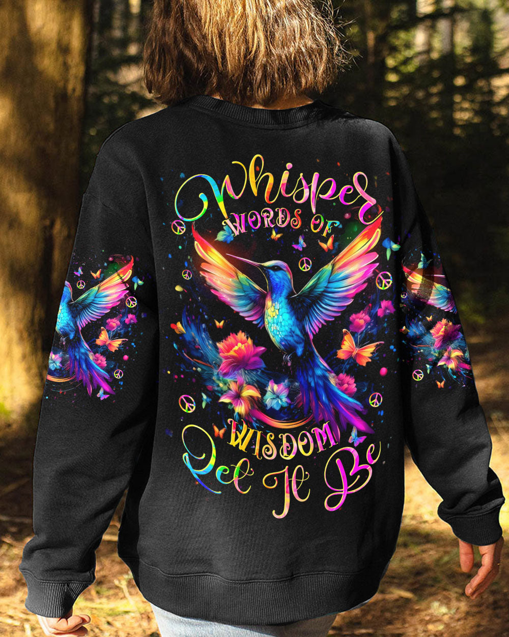 WHISPER WORDS OF WISDOM LET IT BE HUMMINGBIRD ALL OVER PRINT  - TLTR0511243