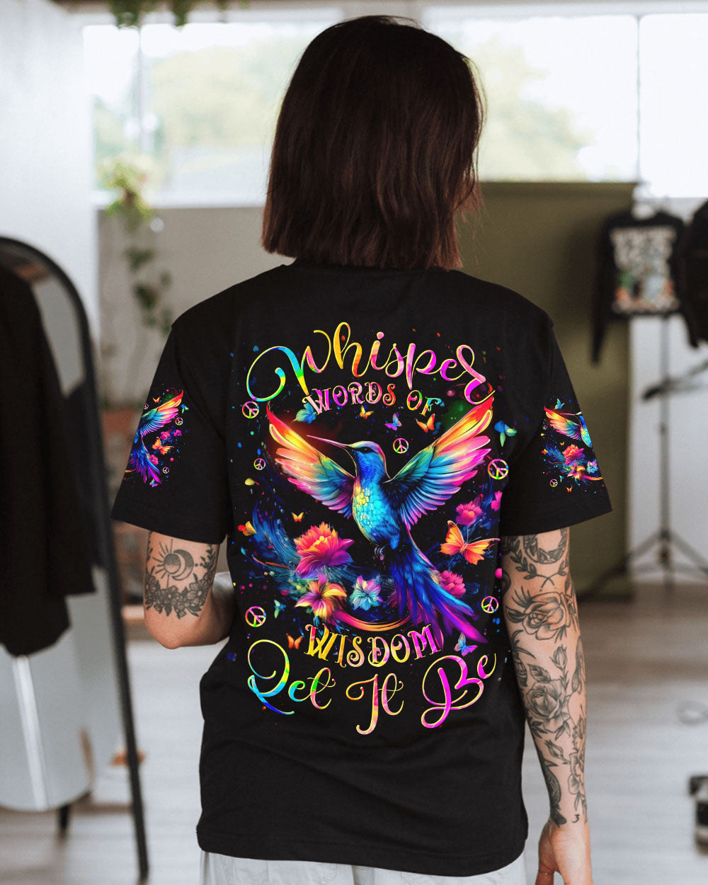 WHISPER WORDS OF WISDOM LET IT BE HUMMINGBIRD ALL OVER PRINT  - TLTR0511243