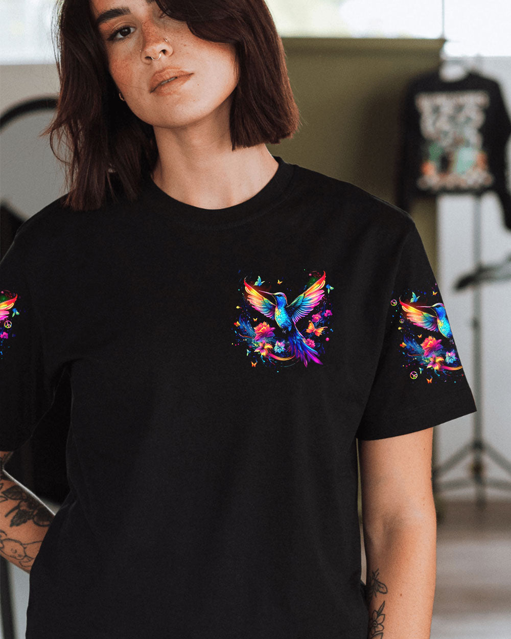 WHISPER WORDS OF WISDOM LET IT BE HUMMINGBIRD ALL OVER PRINT  - TLTR0511243