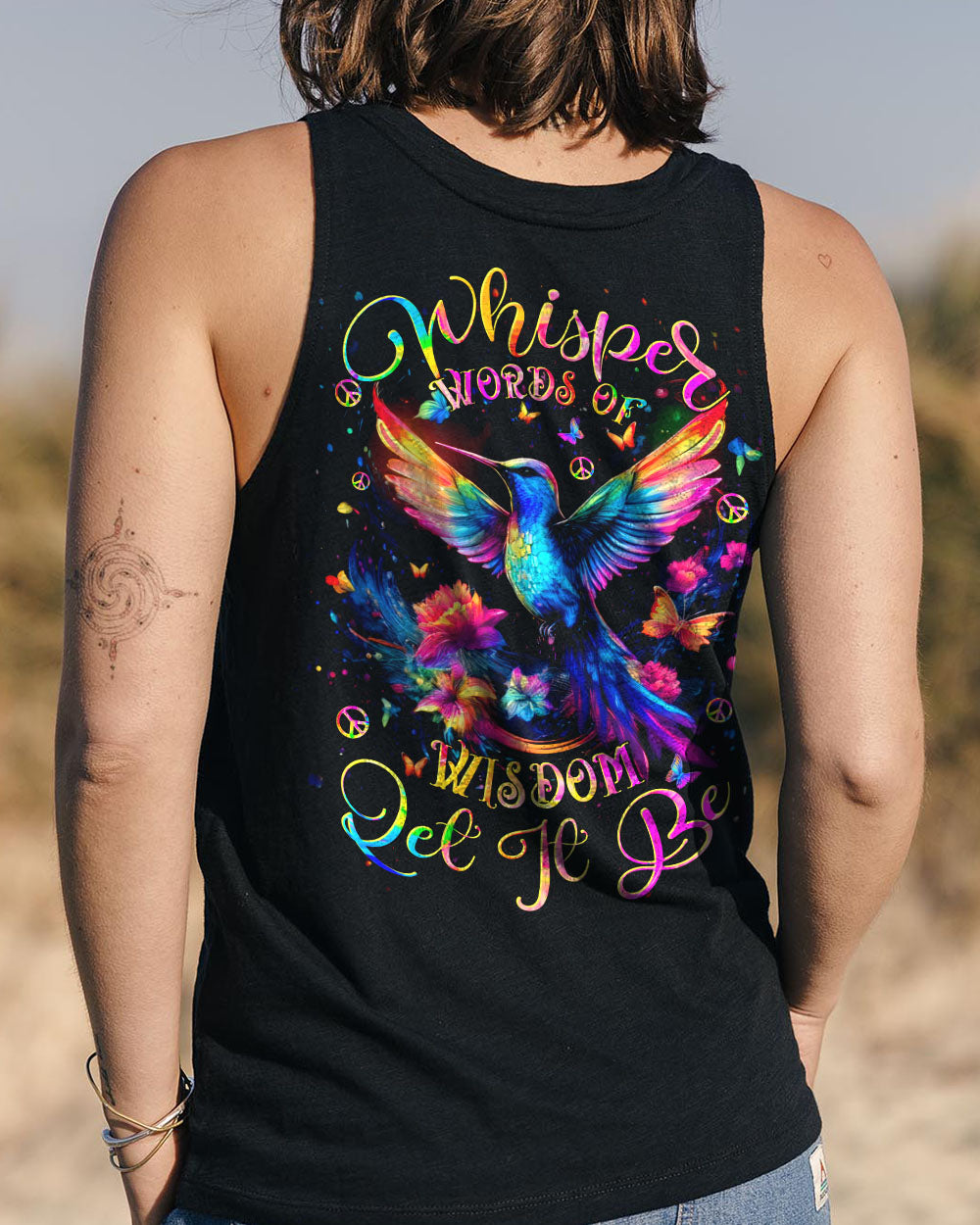 WHISPER WORDS OF WISDOM LET IT BE HUMMINGBIRD ALL OVER PRINT  - TLTR0511243