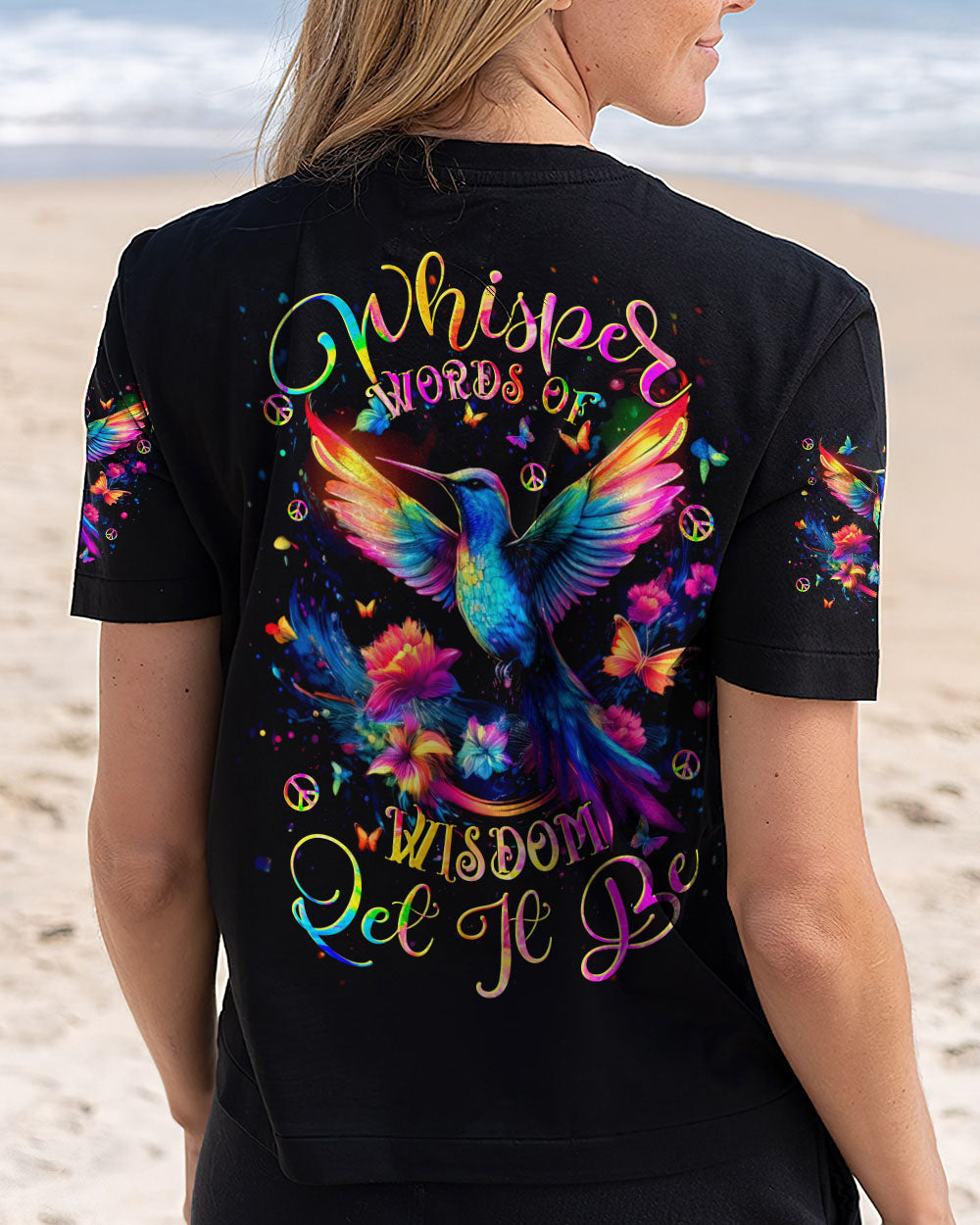 WHISPER WORDS OF WISDOM LET IT BE HUMMINGBIRD ALL OVER PRINT  - TLTR0511243