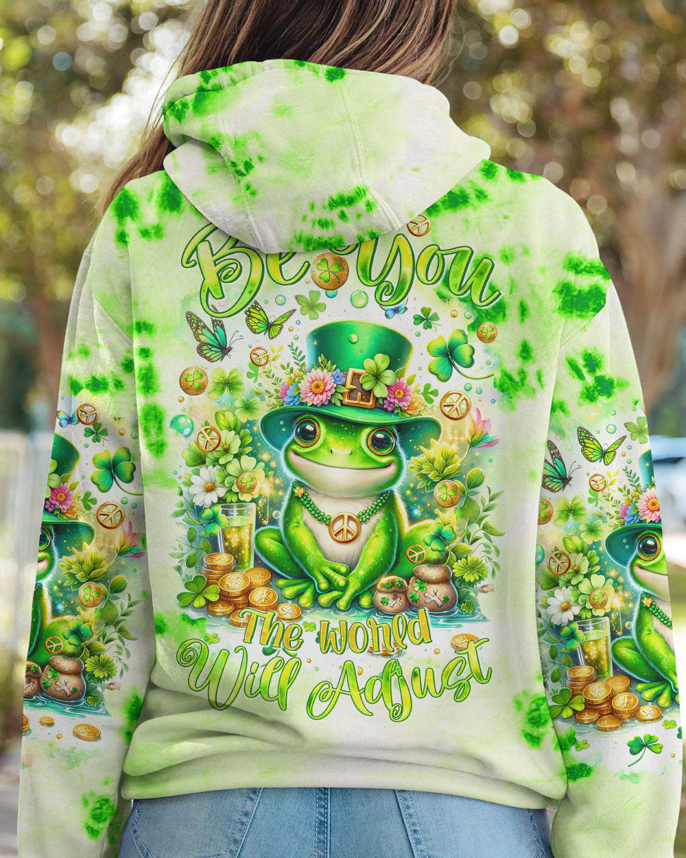 BE YOU THE WORLD WILL ADJUST FROG PATRICK'S DAY ALL OVER PRINT - TLTR0601232