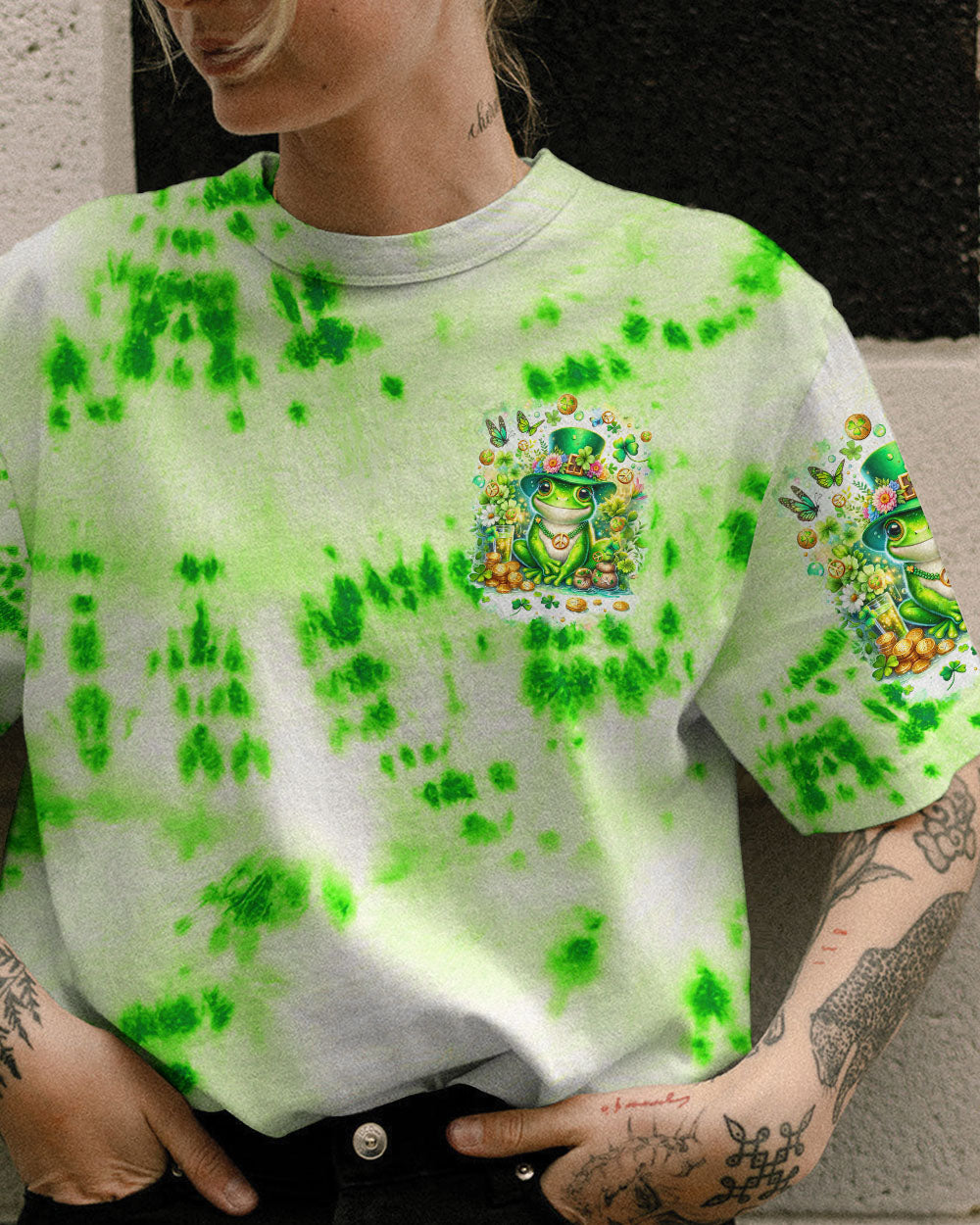 BE YOU THE WORLD WILL ADJUST FROG PATRICK'S DAY ALL OVER PRINT - TLTR0601232