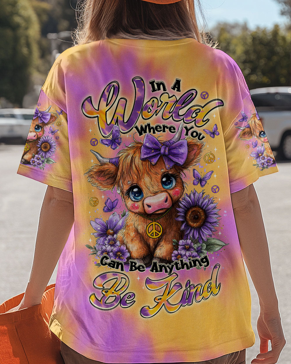 BE KIND HIGHLAND COW ALL OVER PRINT - TLTR0606253