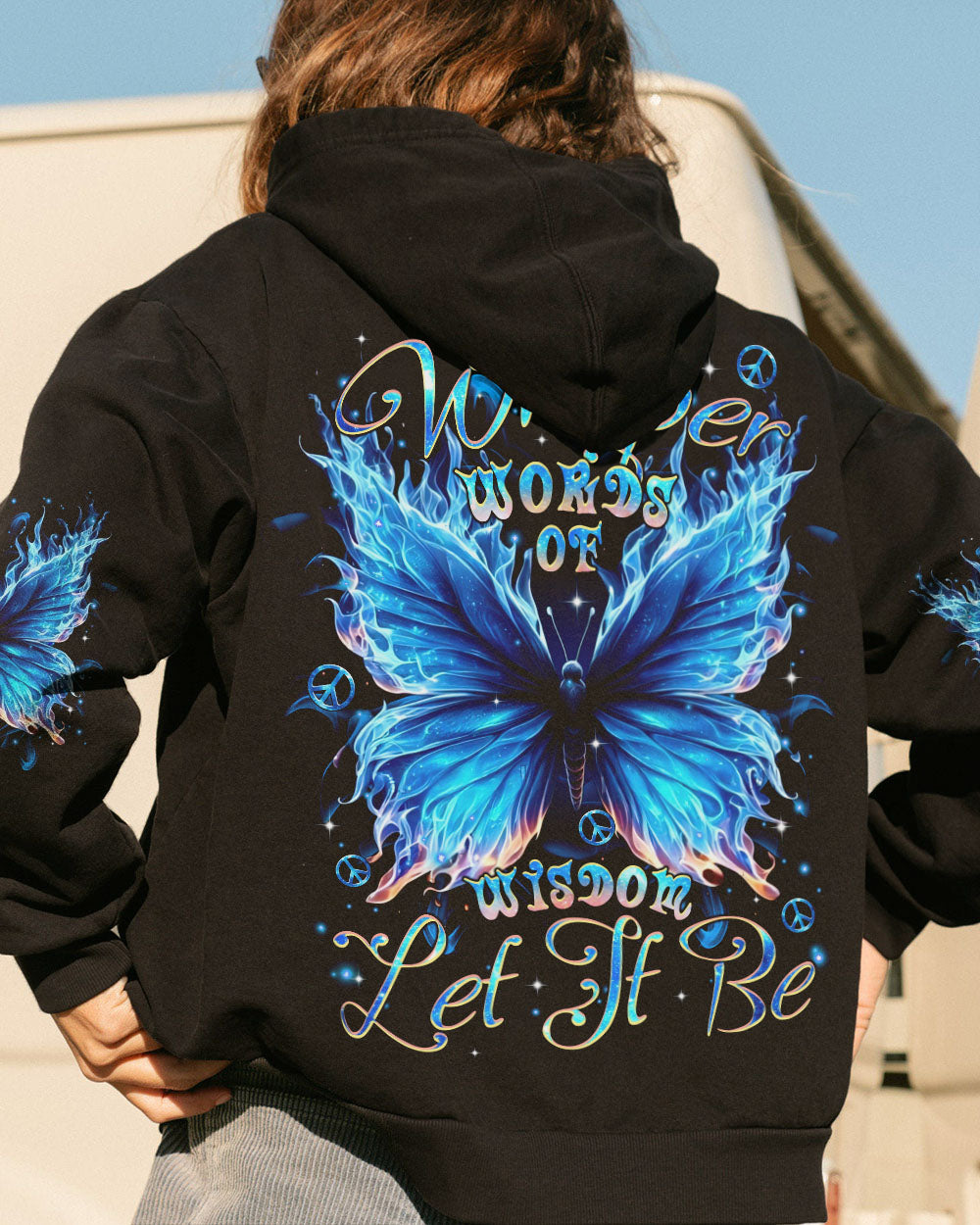 WHISPER WORDS OF WISDOM LET IT BE BUTTERFLY ALL OVER PRINT  - TLTR0611245