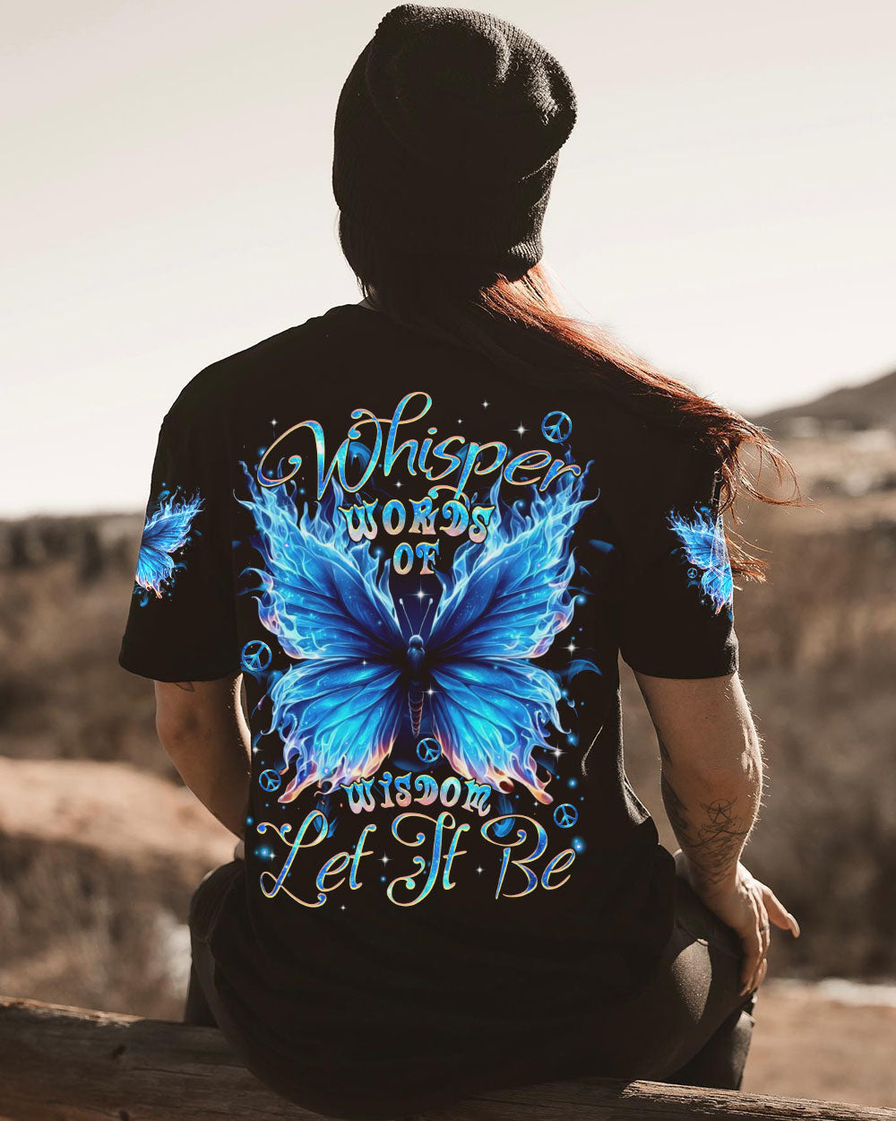 WHISPER WORDS OF WISDOM LET IT BE BUTTERFLY ALL OVER PRINT  - TLTR0611245