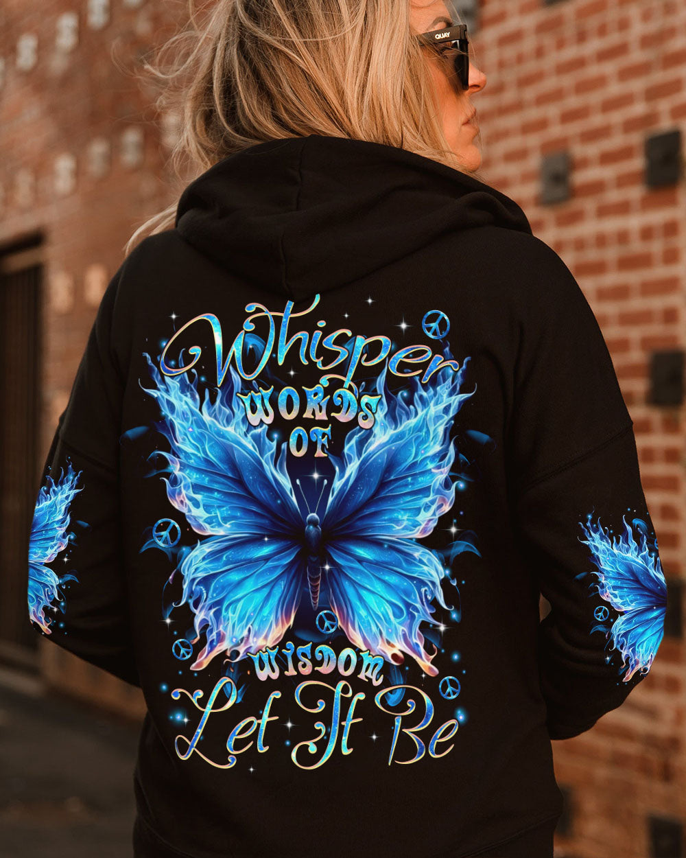 WHISPER WORDS OF WISDOM LET IT BE BUTTERFLY ALL OVER PRINT  - TLTR0611245