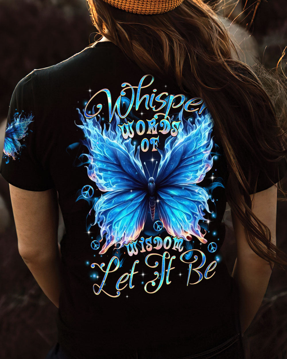 WHISPER WORDS OF WISDOM LET IT BE BUTTERFLY ALL OVER PRINT  - TLTR0611245