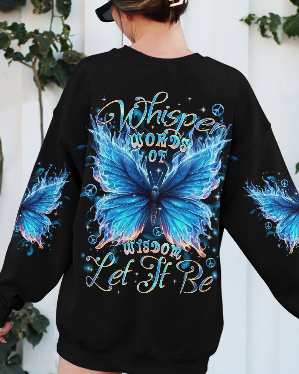 WHISPER WORDS OF WISDOM LET IT BE BUTTERFLY ALL OVER PRINT  - TLTR0611245