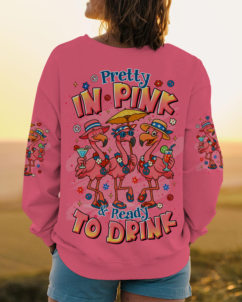 PRETTY IN PINK FLAMINGO ALL OVER PRINT - TLTR0705254