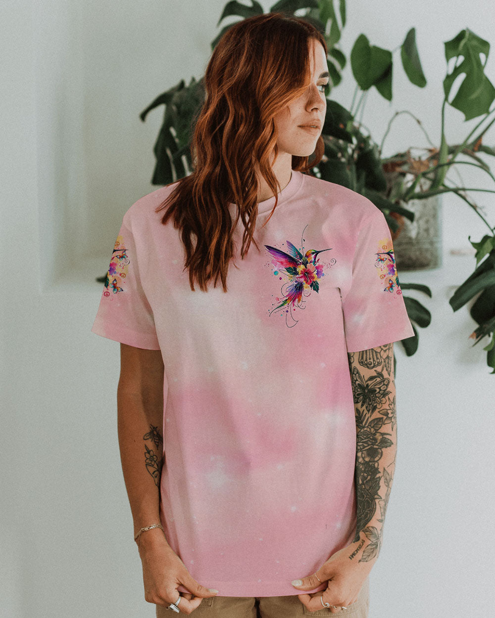 JUST BREATHE HUMMINGBIRD ALL OVER PRINT  - TLTR0710243