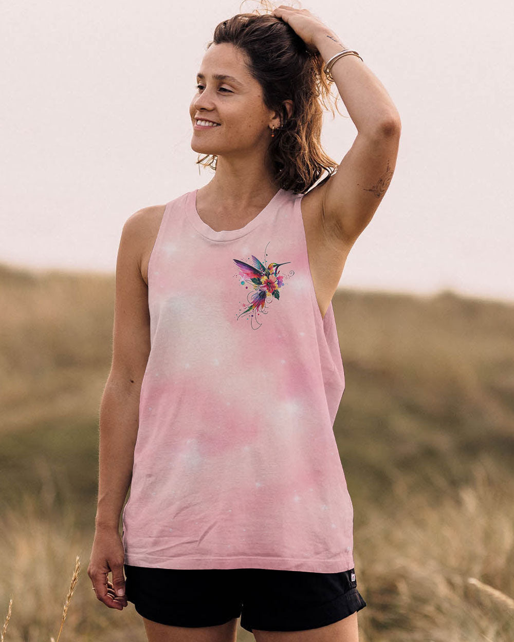 JUST BREATHE HUMMINGBIRD ALL OVER PRINT  - TLTR0710243