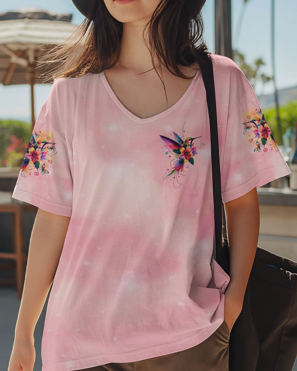 JUST BREATHE HUMMINGBIRD ALL OVER PRINT  - TLTR0710243