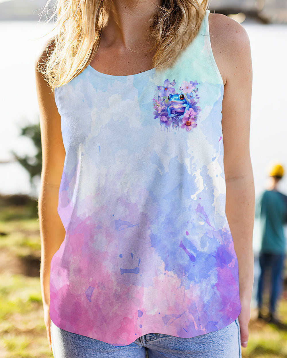 BE YOU THE WORLD WILL ADJUST FROG PURPLE ALL OVER PRINT - TLTR0712231