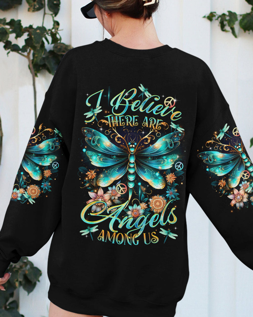 I BELIEVE THERE ARE ANGELS AMONG US DRAGONFLY ALL OVER PRINT - TLTR0801245