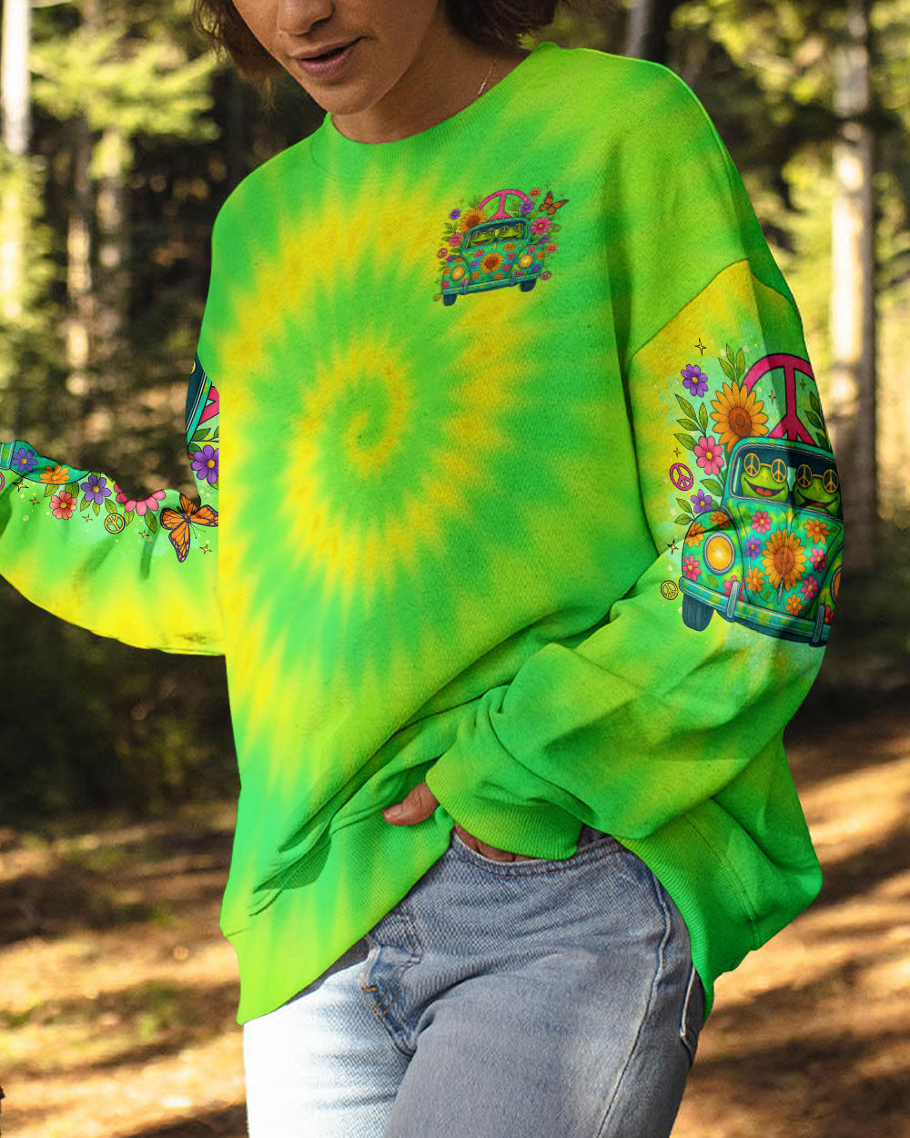 GOOD TIMES CRAZY FRIEND FROG TIE DYE CAR ALL OVER PRINT  - TLTR0805254