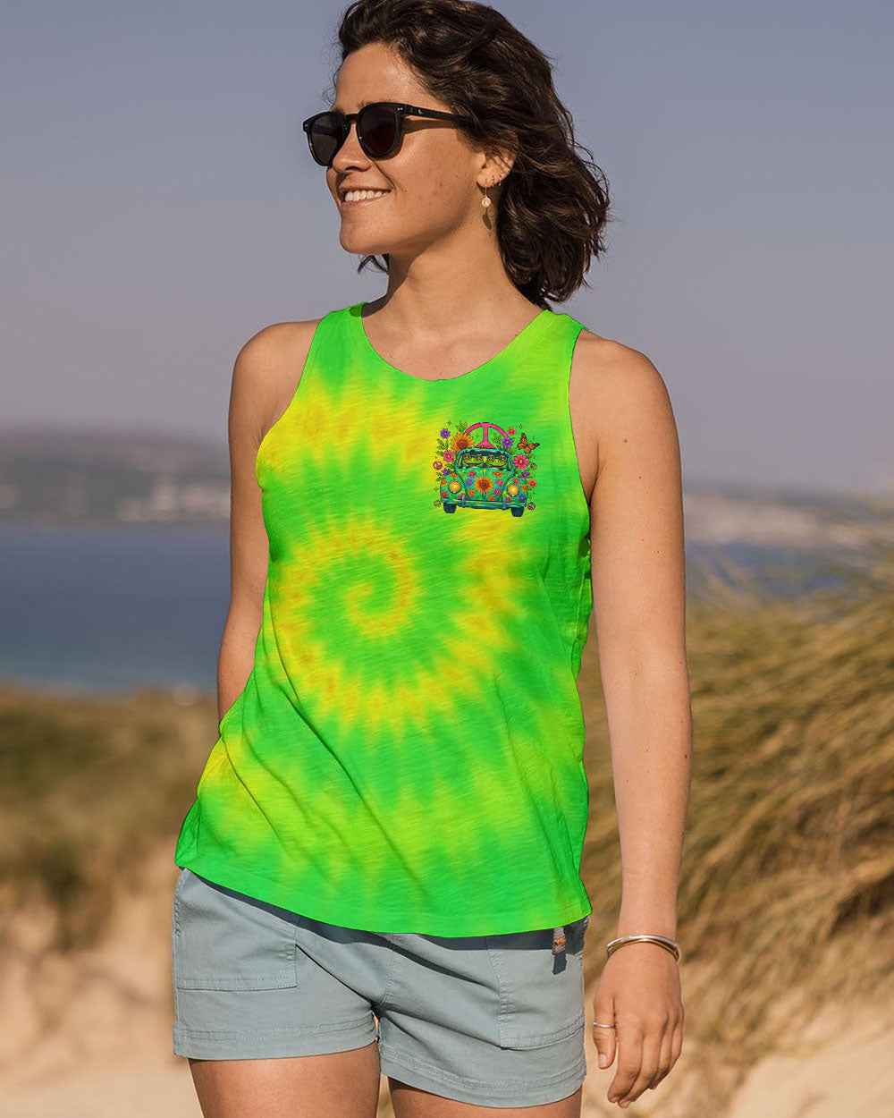 GOOD TIMES CRAZY FRIEND FROG TIE DYE CAR ALL OVER PRINT  - TLTR0805254