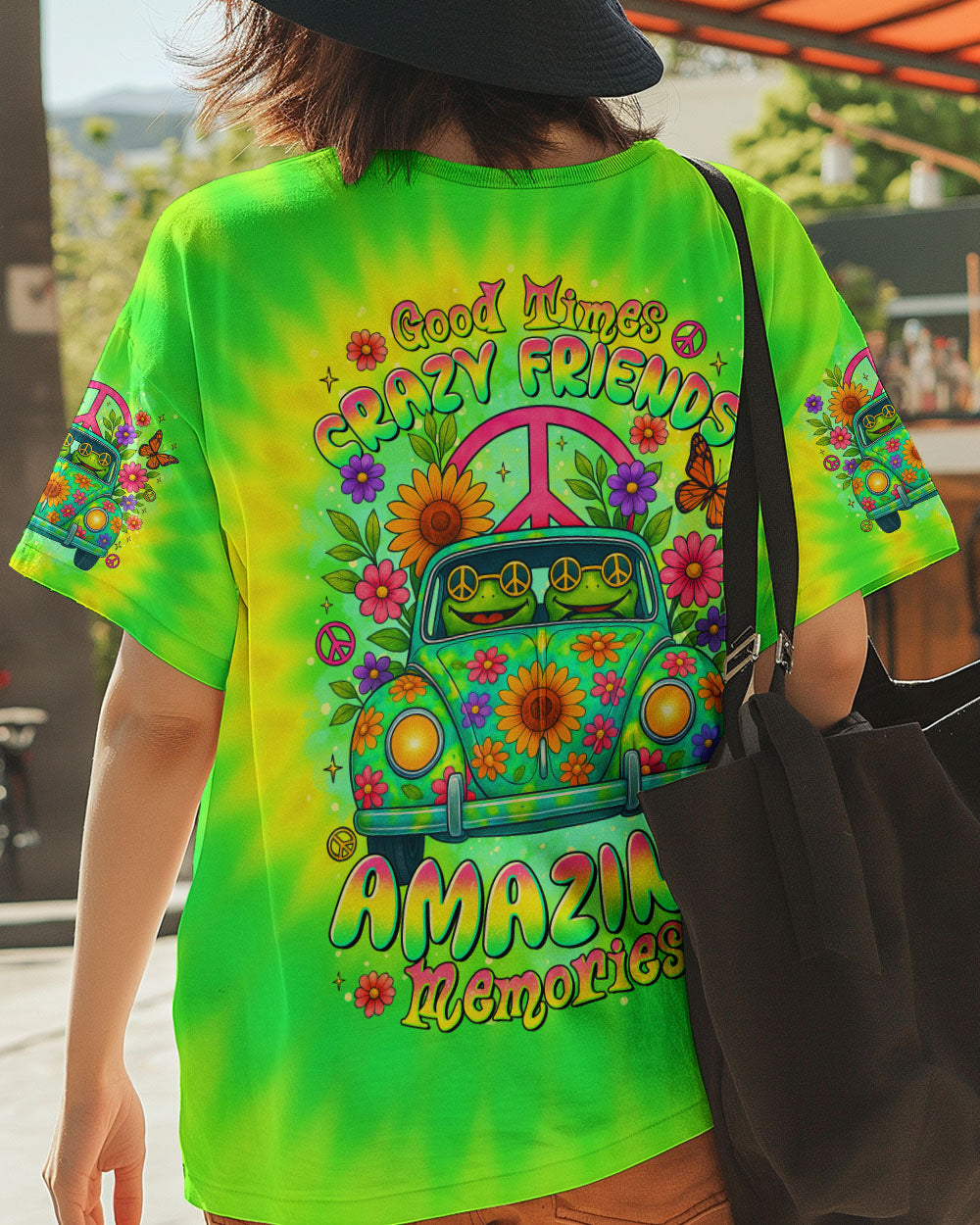 GOOD TIMES CRAZY FRIEND FROG TIE DYE CAR ALL OVER PRINT  - TLTR0805254