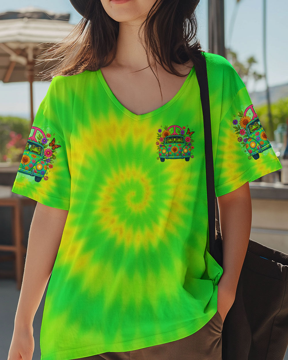 GOOD TIMES CRAZY FRIEND FROG TIE DYE CAR ALL OVER PRINT  - TLTR0805254
