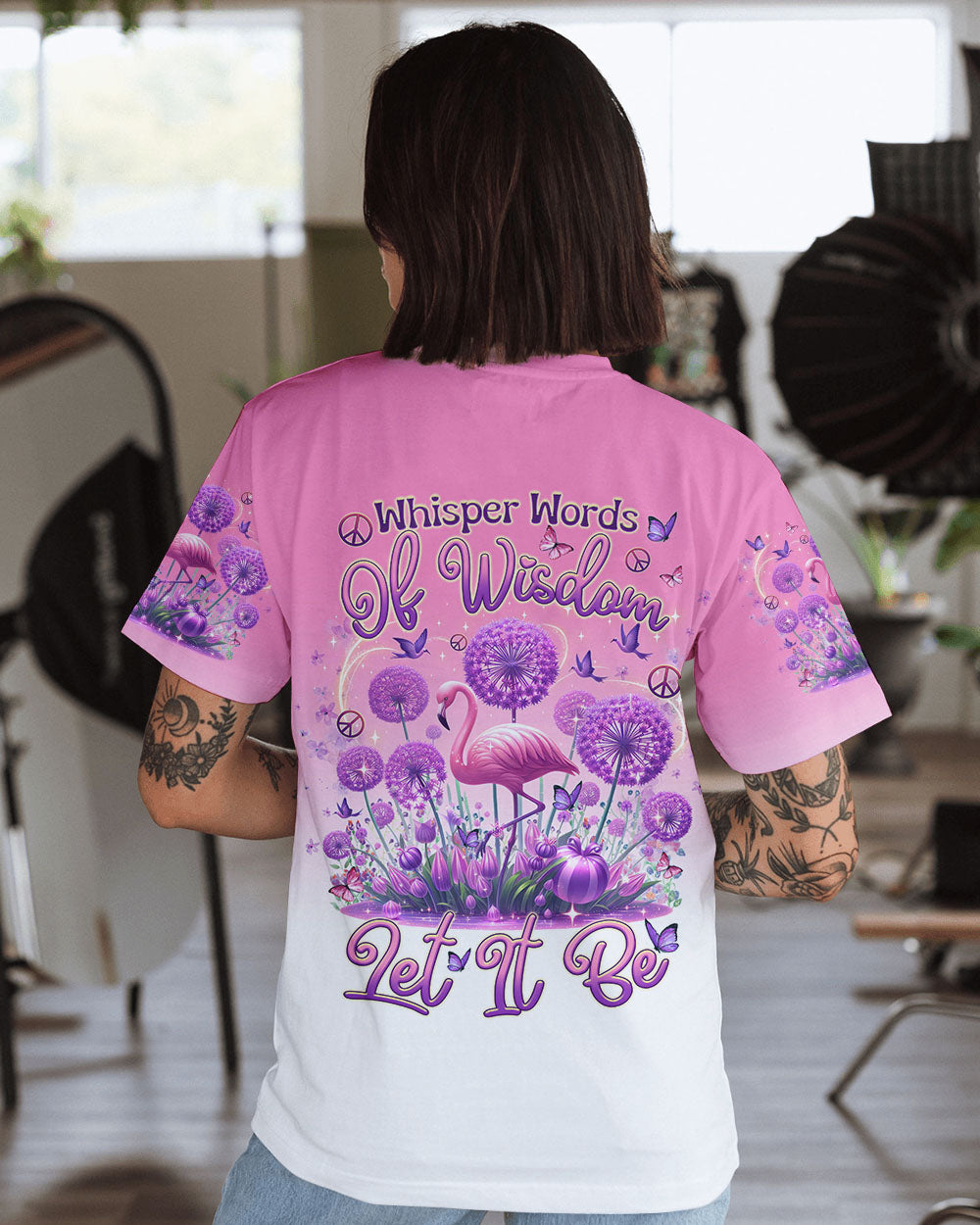WHISPER WORDS OF WISDOM FLAMINGO ALL OVER PRINT - TLTR0807243