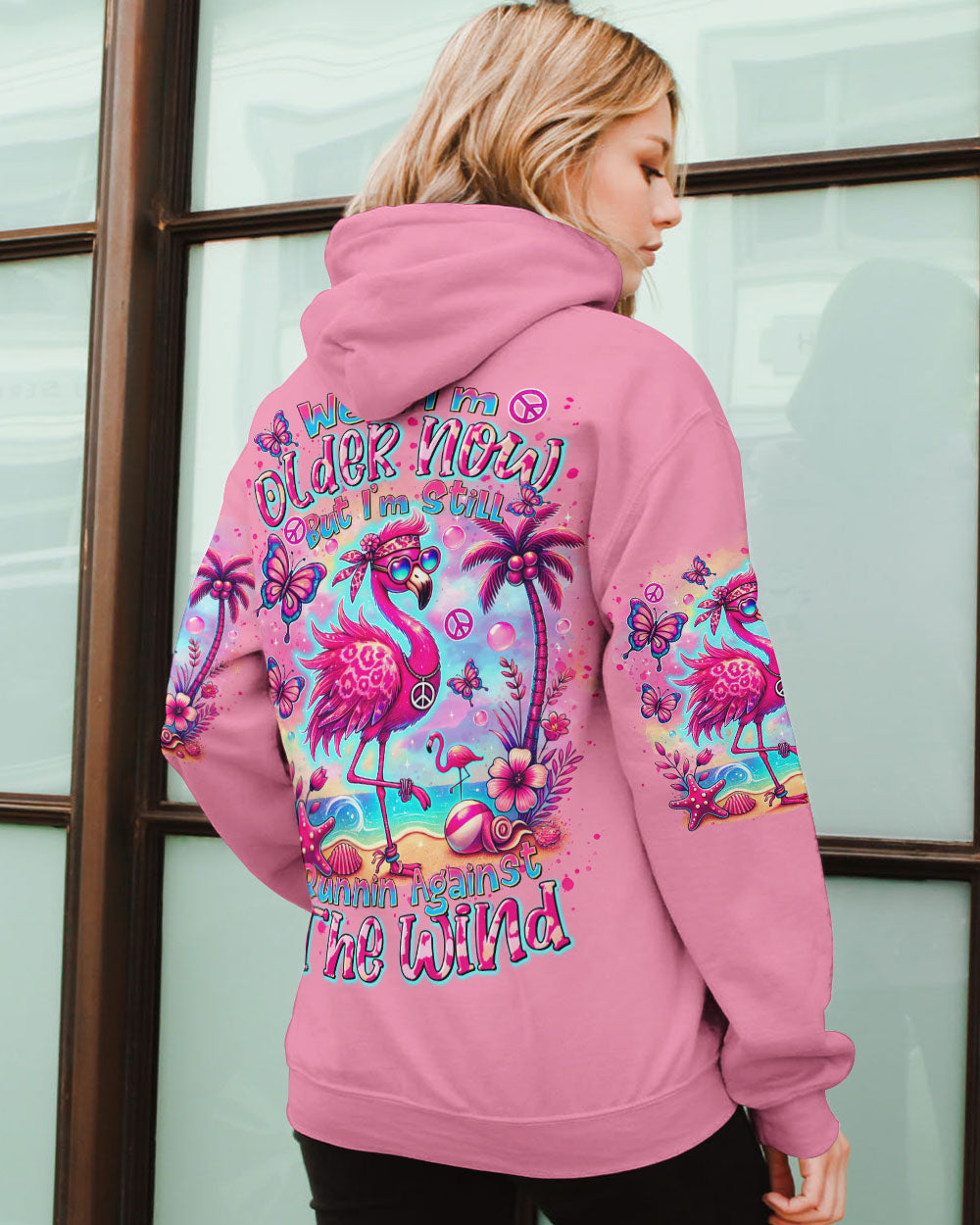 RUNNING AGAINST THE WIND FLAMINGO ALL OVER PRINT - TLTR0808245