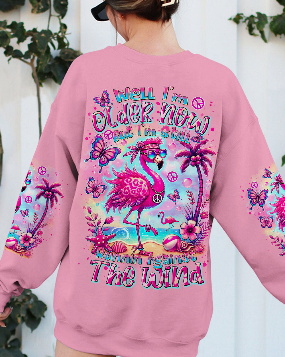 RUNNING AGAINST THE WIND FLAMINGO ALL OVER PRINT - TLTR0808245