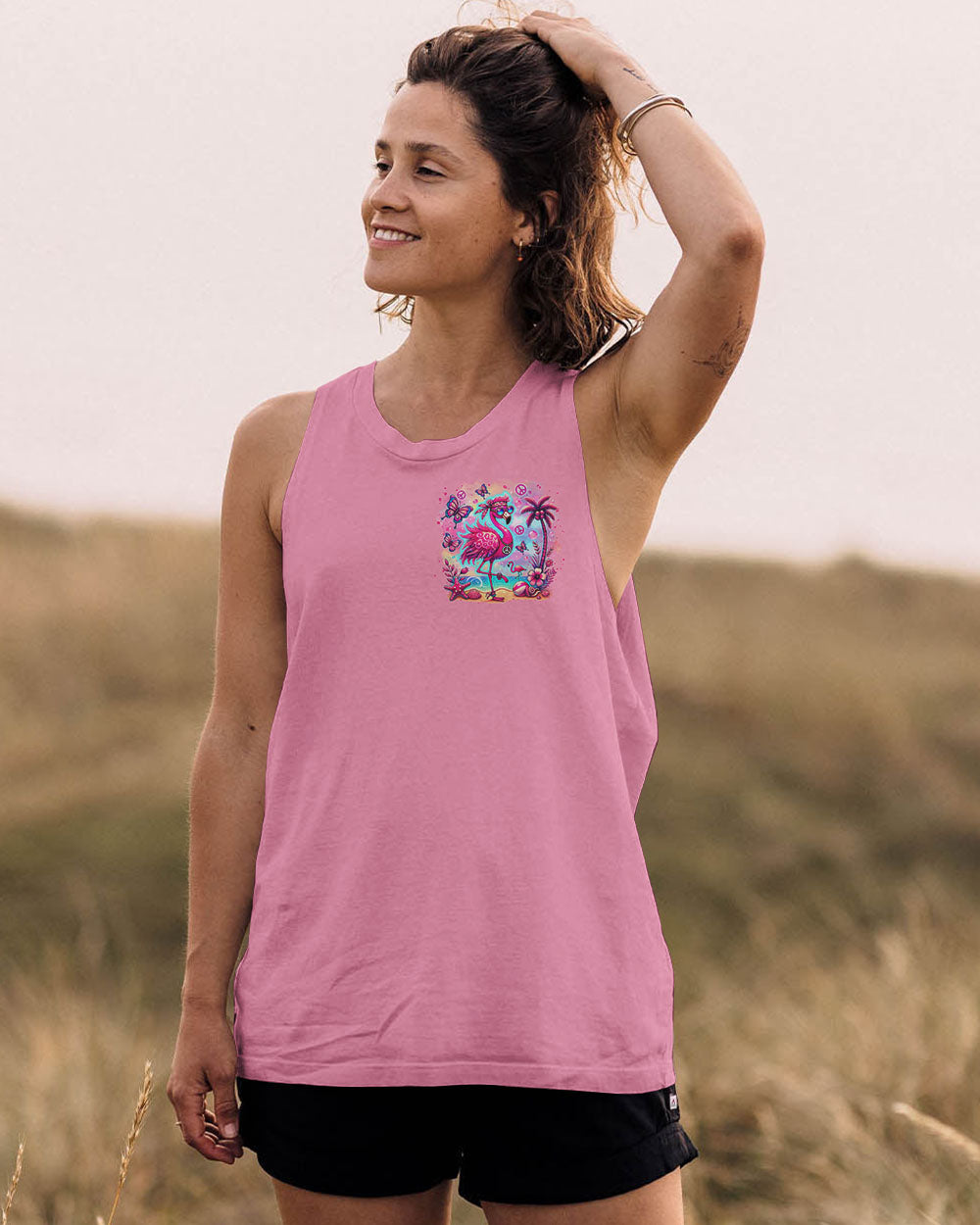 RUNNING AGAINST THE WIND FLAMINGO ALL OVER PRINT - TLTR0808245