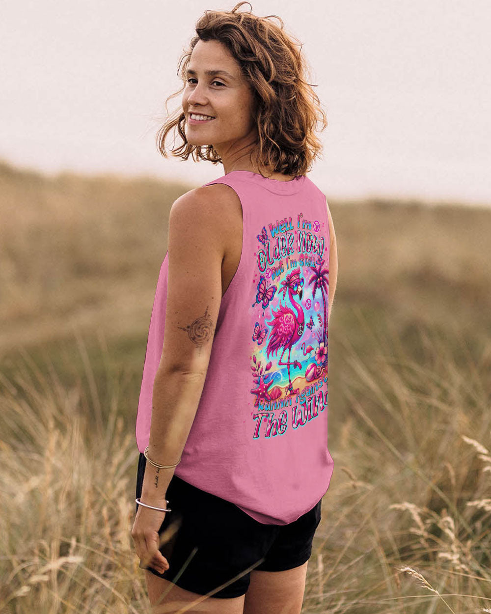RUNNING AGAINST THE WIND FLAMINGO ALL OVER PRINT - TLTR0808245