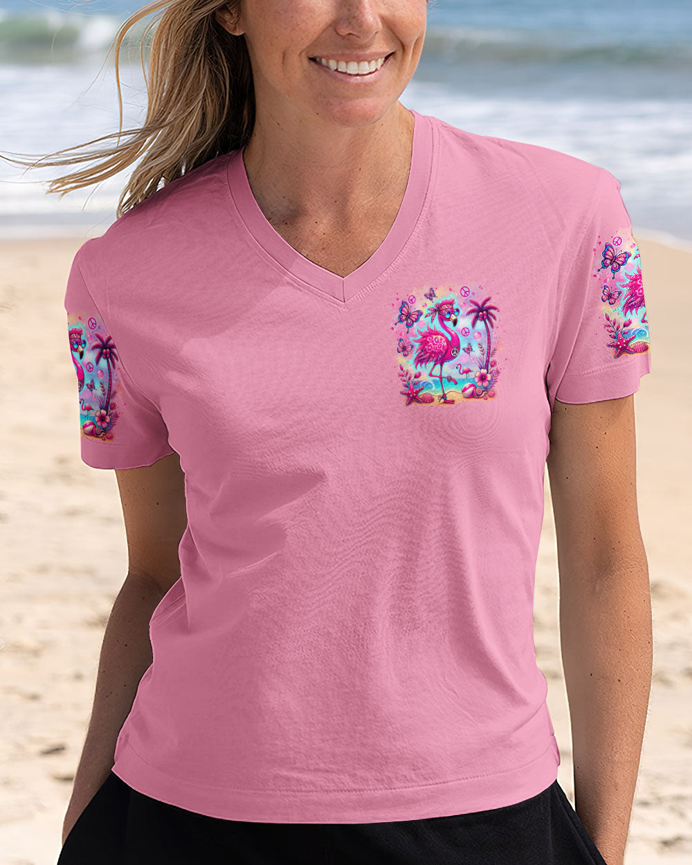 RUNNING AGAINST THE WIND FLAMINGO ALL OVER PRINT - TLTR0808245