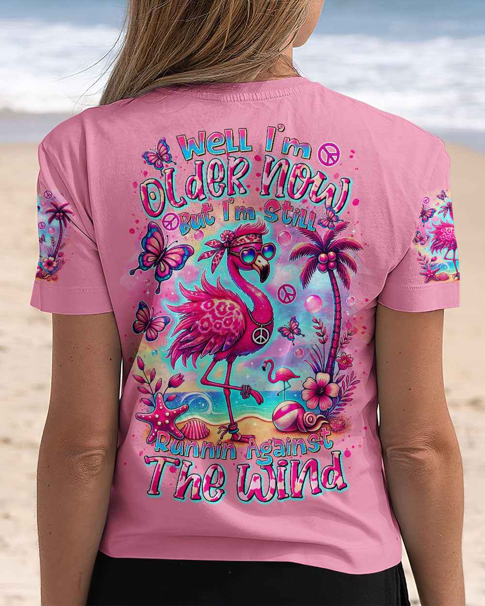 RUNNING AGAINST THE WIND FLAMINGO ALL OVER PRINT - TLTR0808245
