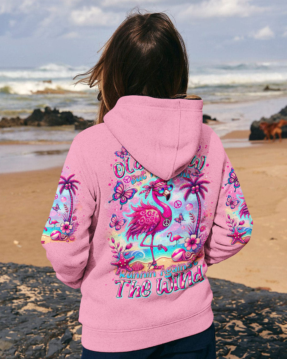 RUNNING AGAINST THE WIND FLAMINGO ALL OVER PRINT - TLTR0808245