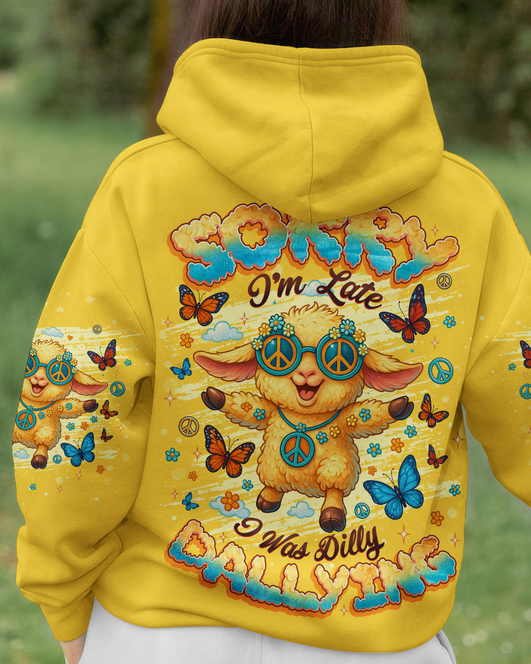 SORRY I'M LATE I WAS DILLY DALLYING SHEEP ALL OVER PRINT - TLNT0808254