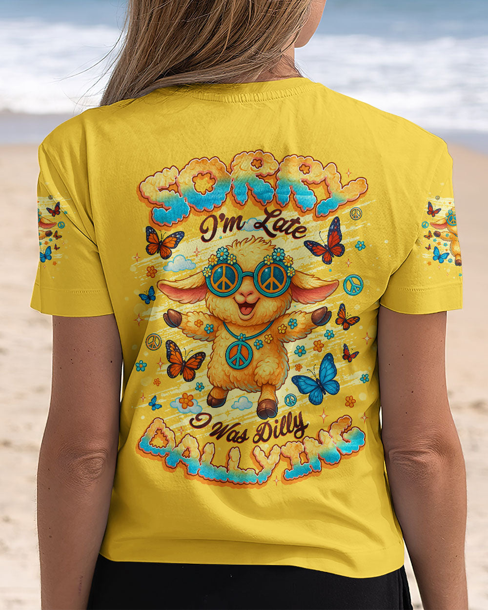 SORRY I'M LATE I WAS DILLY DALLYING SHEEP ALL OVER PRINT - TLNT0808254