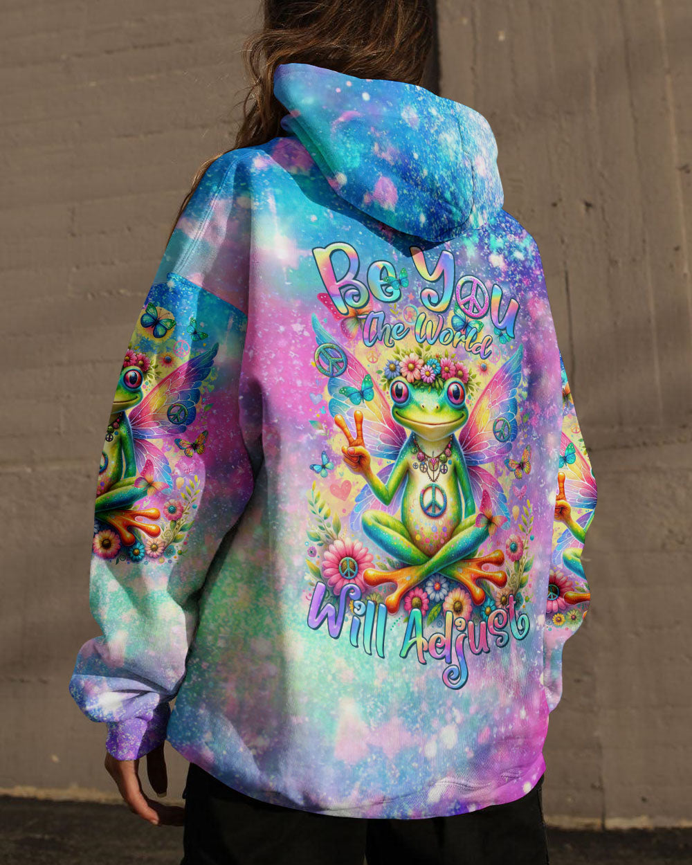 BE YOU THE WORLD WILL ADJUST FROG WINGS ALL OVER PRINT - TLTR0812231