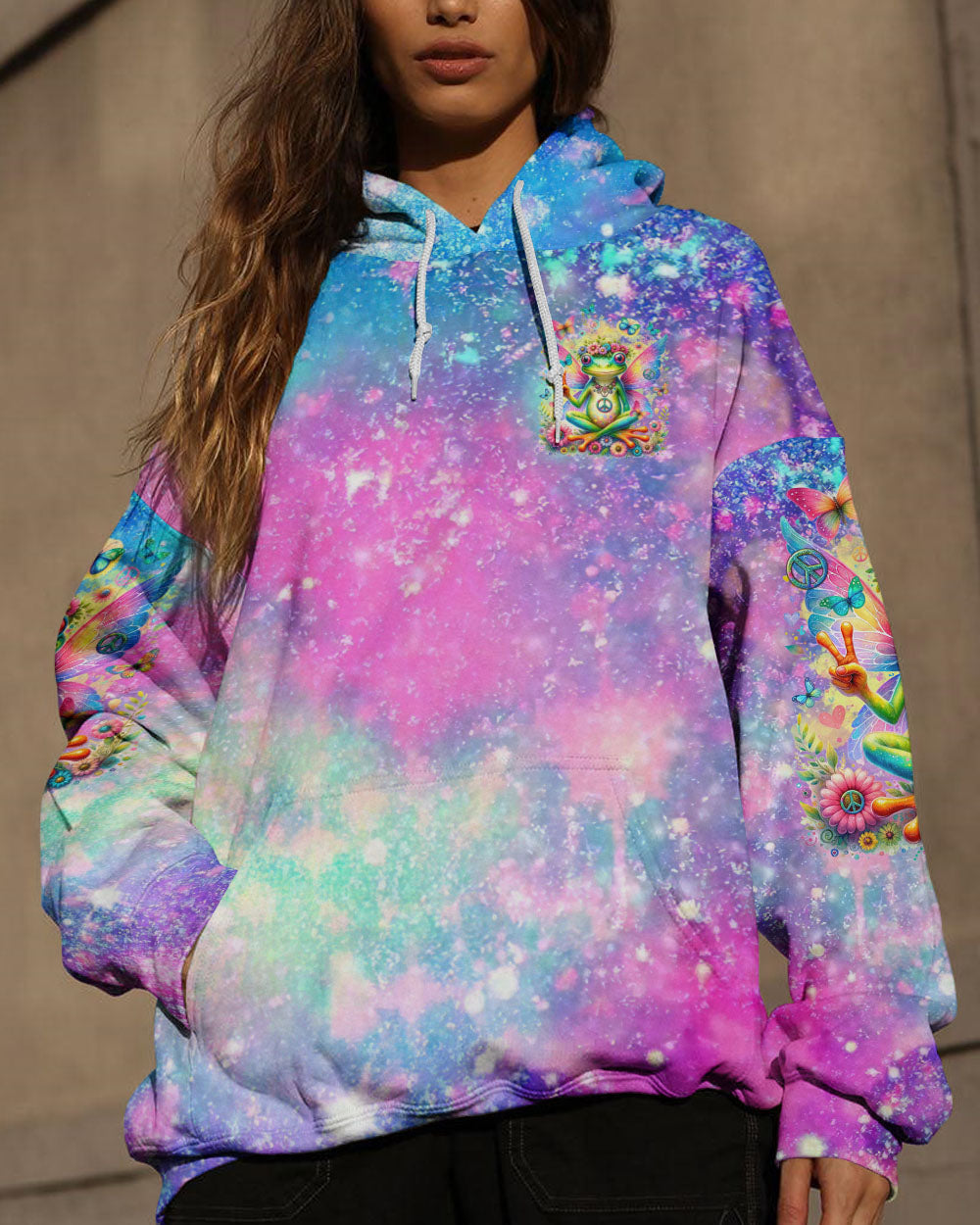 BE YOU THE WORLD WILL ADJUST FROG WINGS ALL OVER PRINT - TLTR0812231