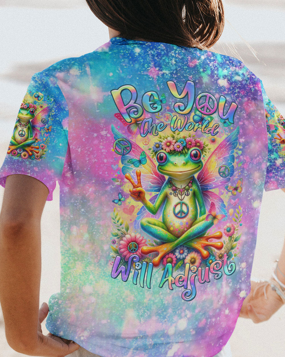BE YOU THE WORLD WILL ADJUST FROG WINGS ALL OVER PRINT - TLTR0812231