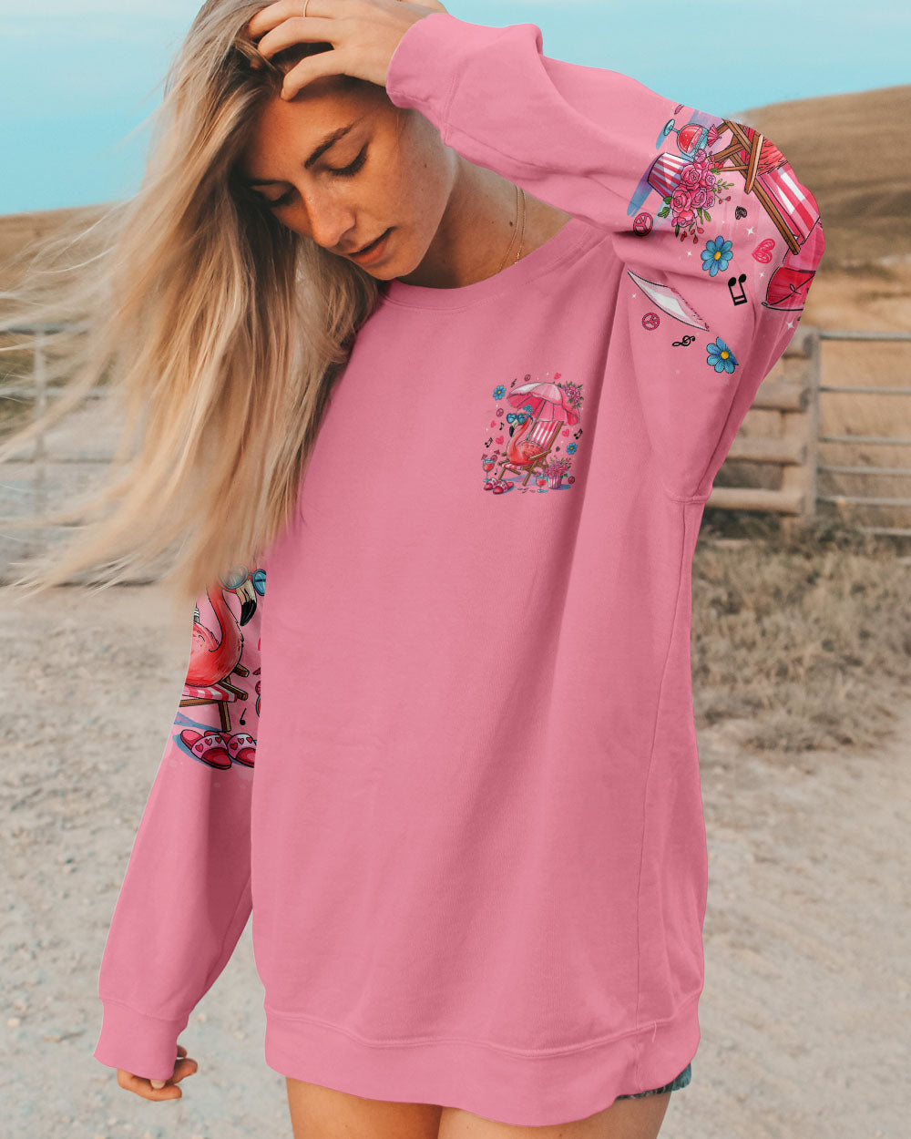 PRETTY IN PINK FLAMINGO ALL OVER PRINT - TLTR0905252