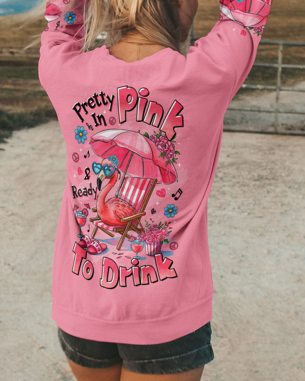 PRETTY IN PINK FLAMINGO ALL OVER PRINT - TLTR0905252