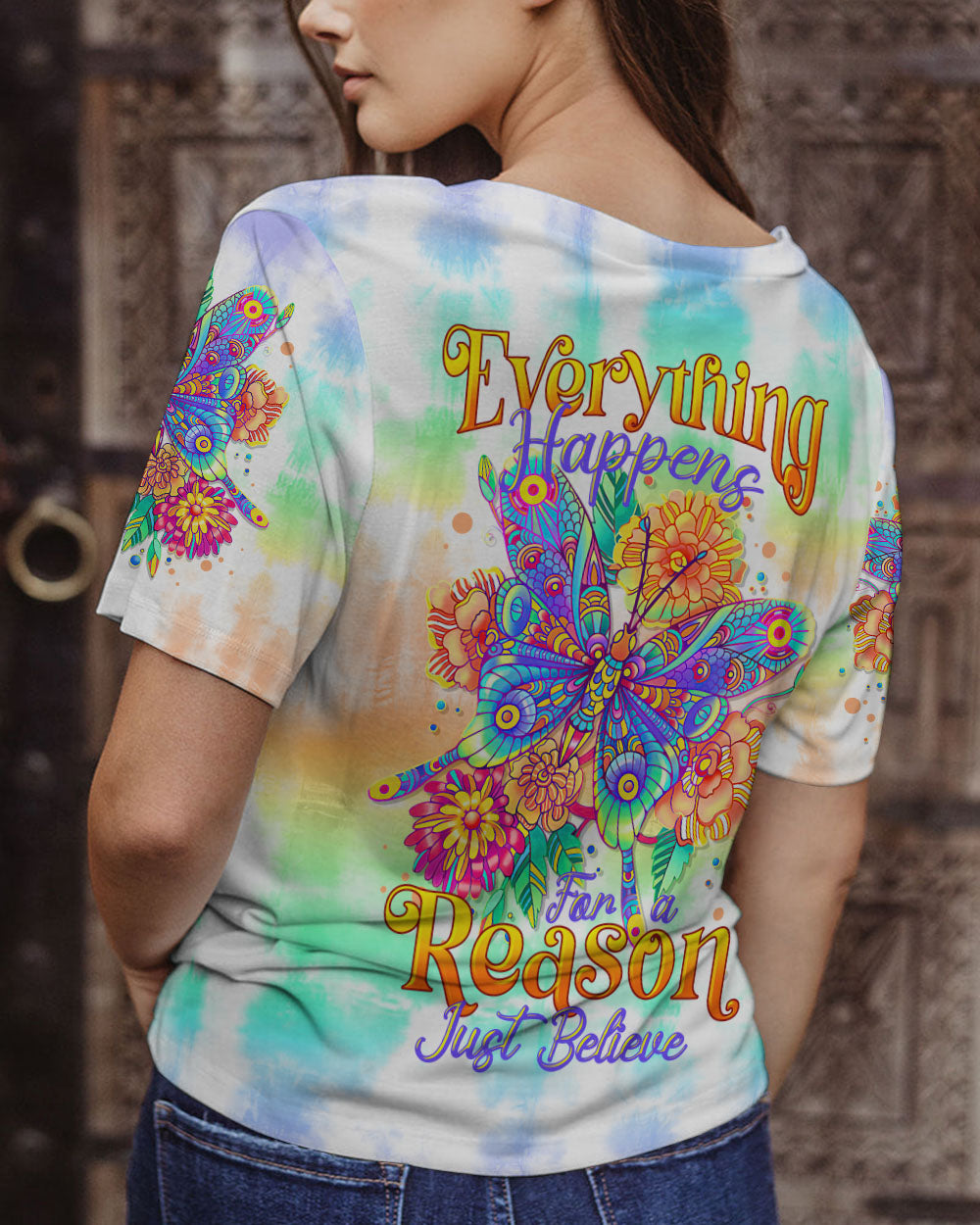 JUST BELIEVE BUTTERFLY ALL OVER PRINT - TLTR0906231