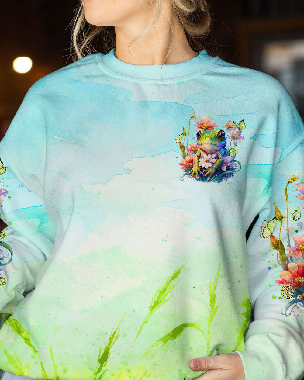 YOU BELONG AMONG THE WILDFLOWERS FROG ALL OVER PRINT - TLTR0909232