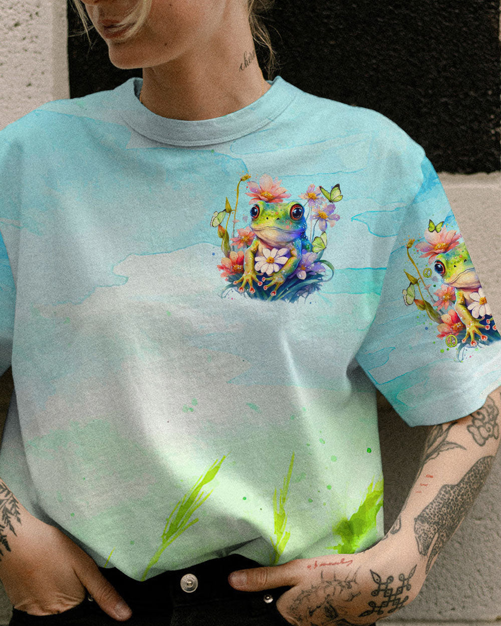 YOU BELONG AMONG THE WILDFLOWERS FROG ALL OVER PRINT - TLTR0909232