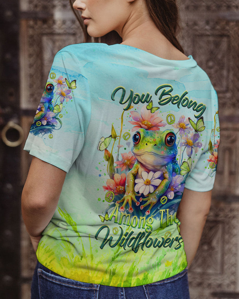 YOU BELONG AMONG THE WILDFLOWERS FROG ALL OVER PRINT - TLTR0909232