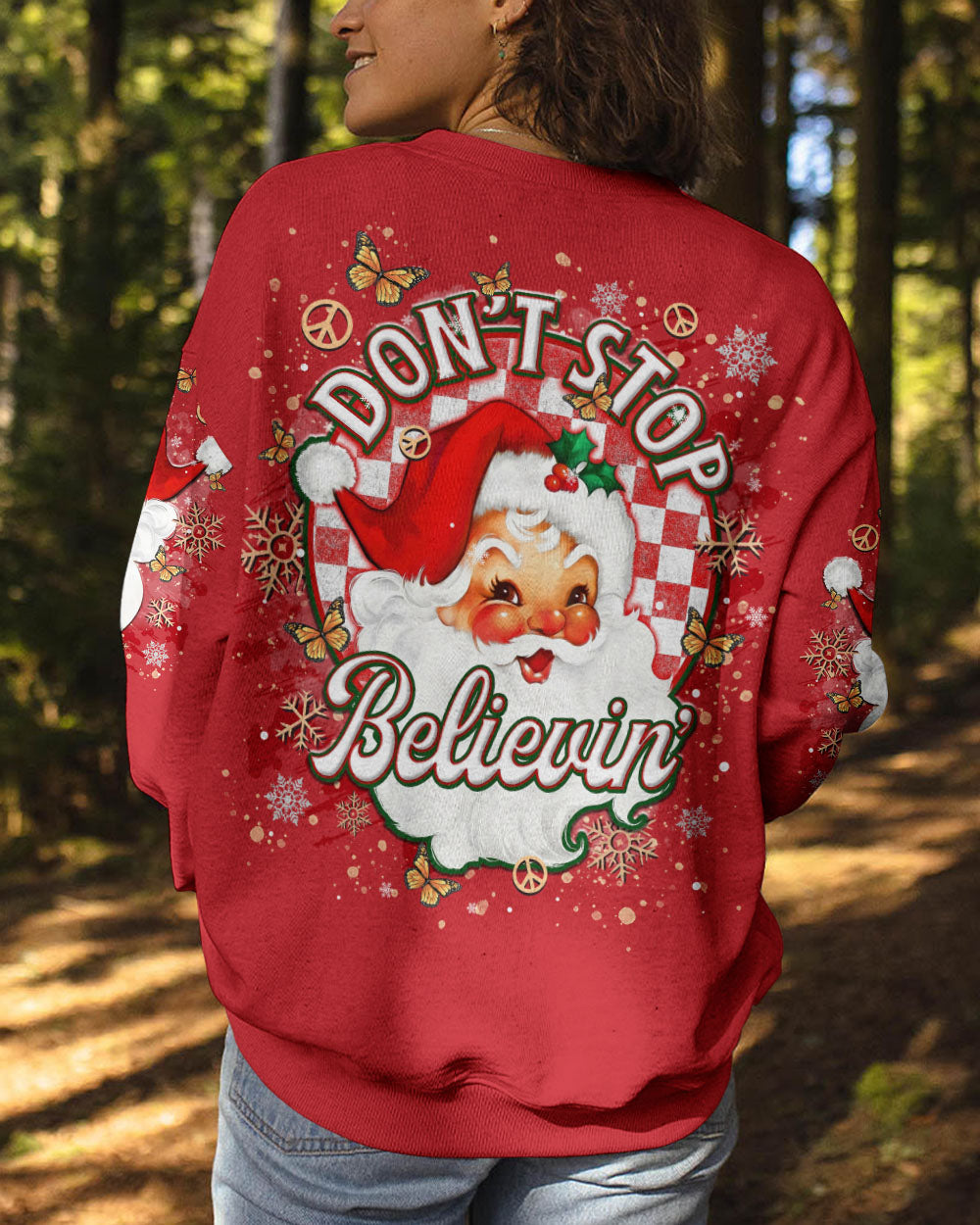 DON'T STOP BELIEVING CHRISTMAS ALL OVER PRINT  - TLTR0911242
