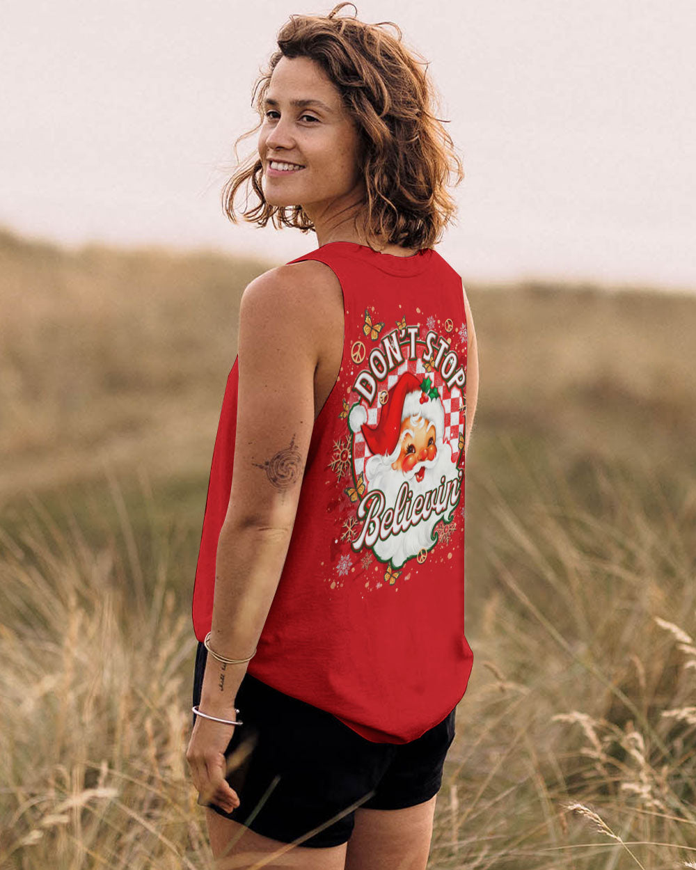 DON'T STOP BELIEVING CHRISTMAS ALL OVER PRINT  - TLTR0911242