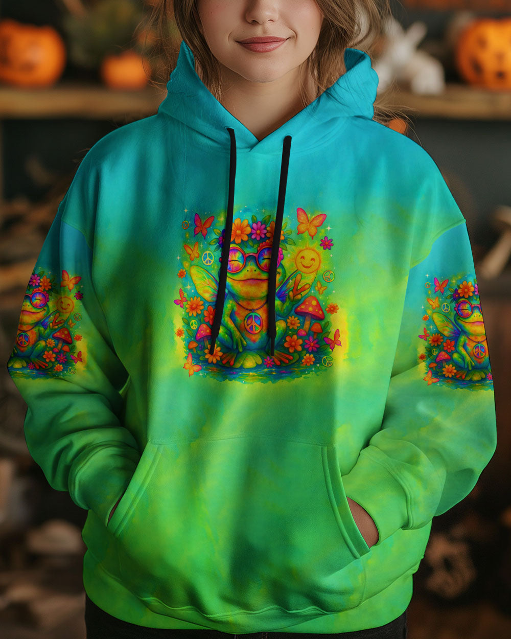 BE YOU THE WORLD WILL ADJUST FROG ALL OVER PRINT  - TLTR1004252