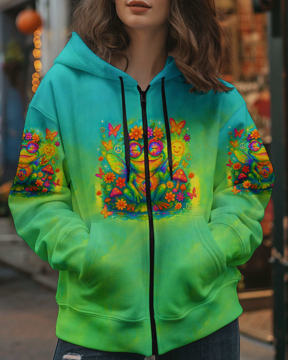 BE YOU THE WORLD WILL ADJUST FROG ALL OVER PRINT  - TLTR1004252