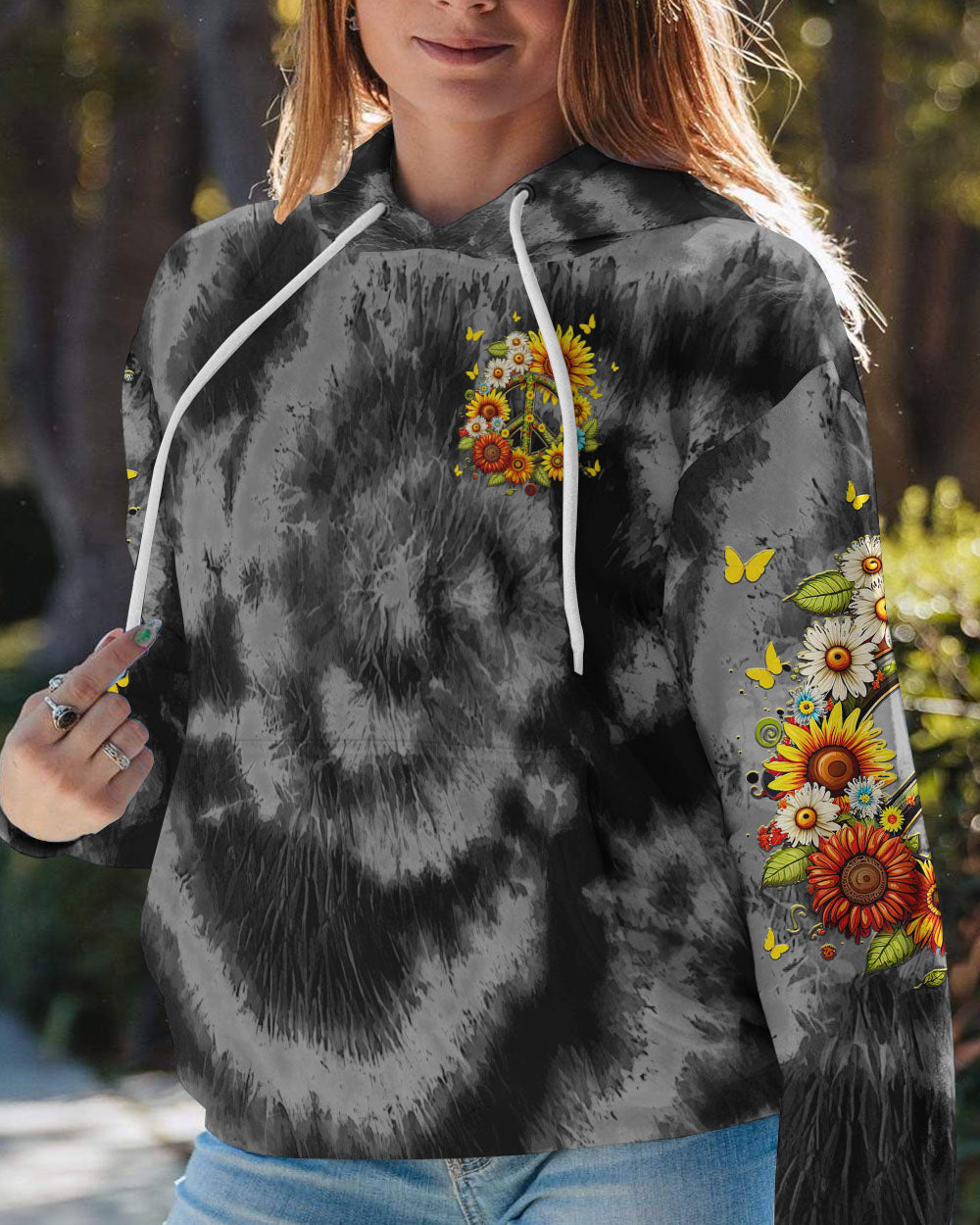 HIPPIE SOUL FLORALS TIE DYE ALL OVER PRINT - TLTR1007239
