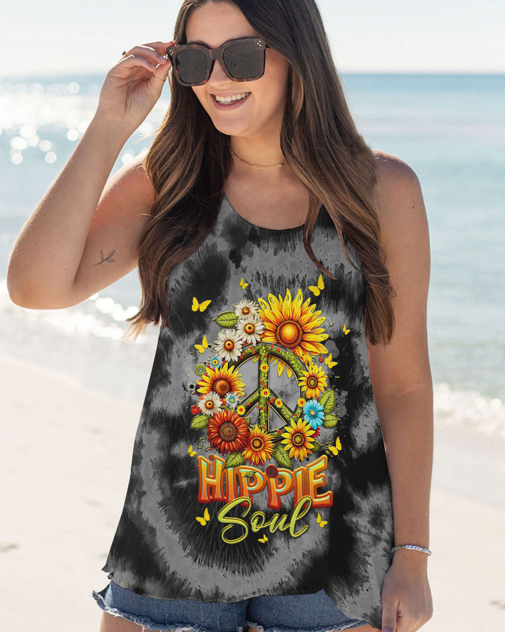 HIPPIE SOUL FLORALS TIE DYE ALL OVER PRINT - TLTR1007239